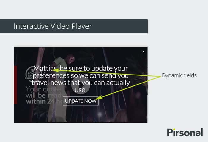 Personalized Interactive Video Player: Call to Action (CTA) Example