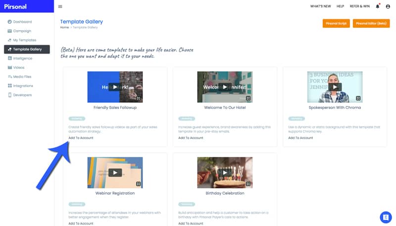 Free Personalized Video Templates By Pirsonal