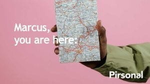 Map representing the customer journey and personalization