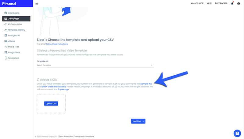 Download Sample Spreadsheet To Create Personalized Videos With Pirsonal