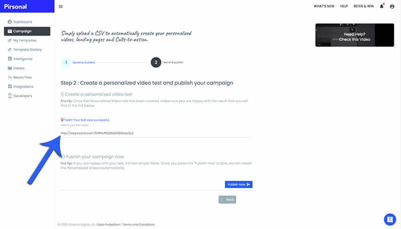 Make a Personalized Video Test