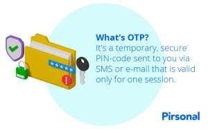 Infographic explaining the concept of one-time passcode (OTP)