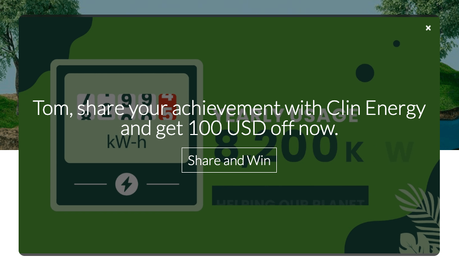 Screenshot of Pirsonal's interactive video player showing a personalized in-video call-to-action