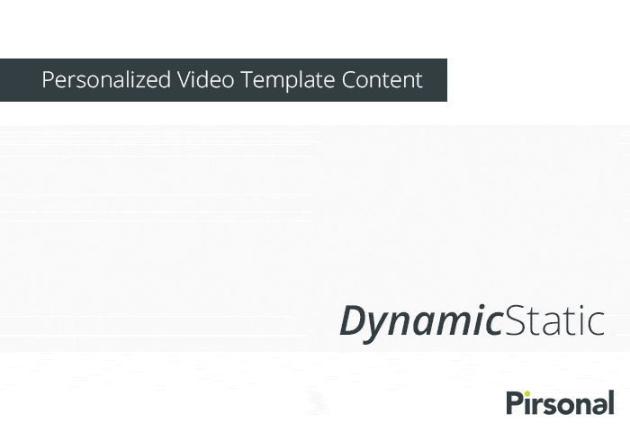 Personalized Video Template Content