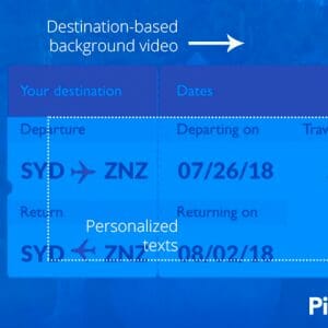 Personalized Video Example: Online travel Agency