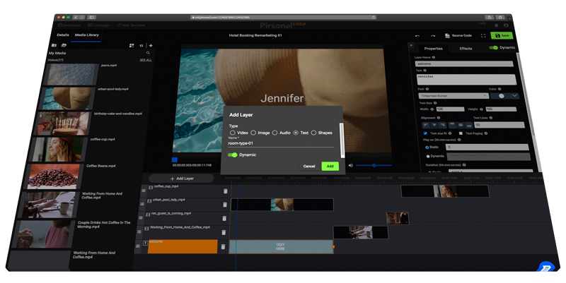Software de edición de video para crear plantillas de video personalizadas